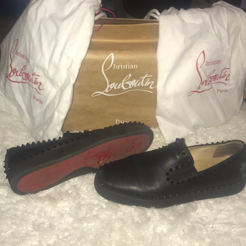 Men size 11 1/2 studded Christian Louboutin shoe